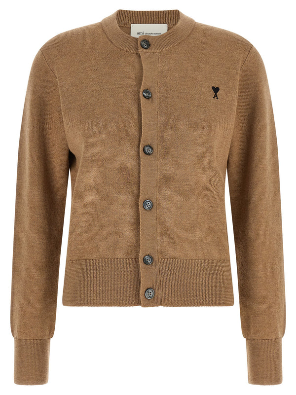 Beige Wool Cardigan Clothing