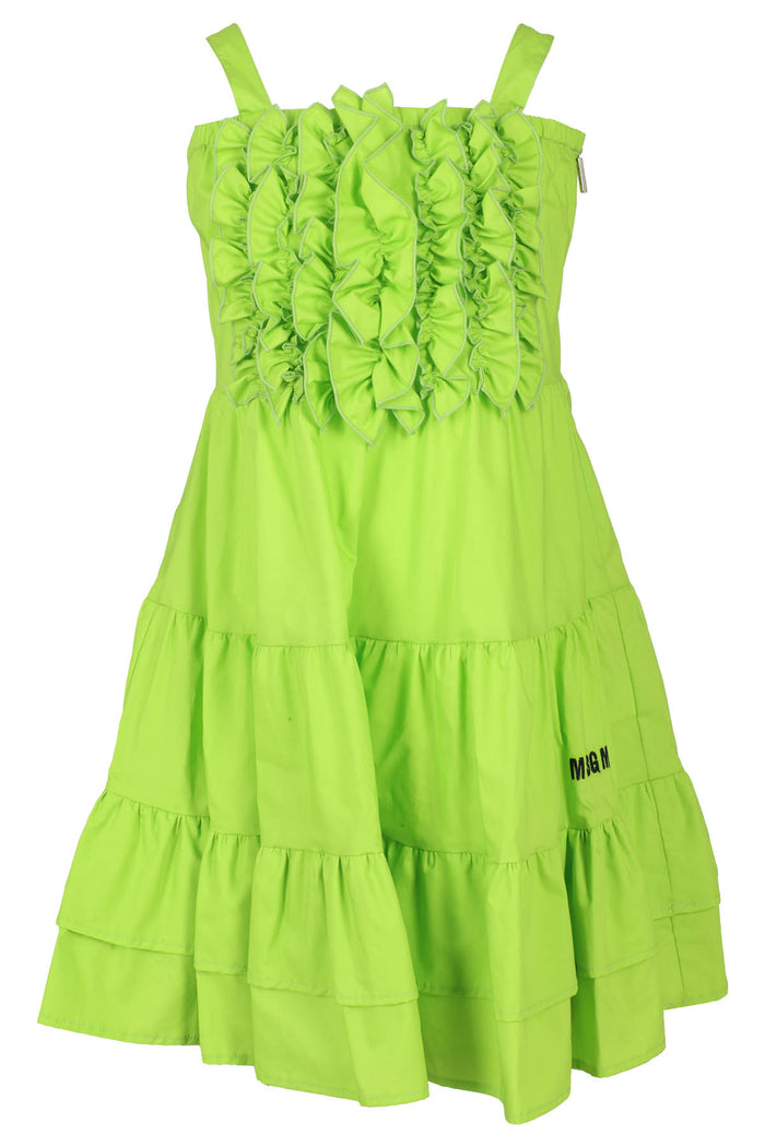 Popeline Green Cotone Abito