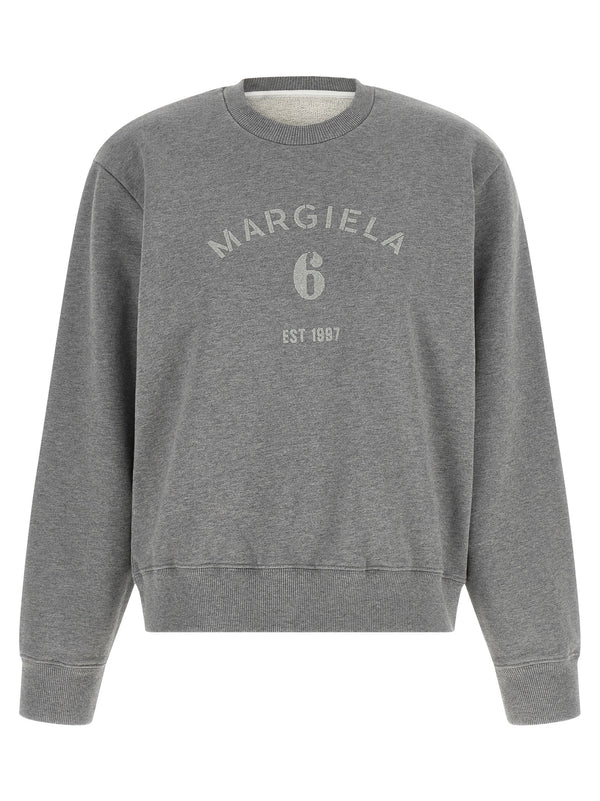Gray Cotton Sweatshirt Clothing