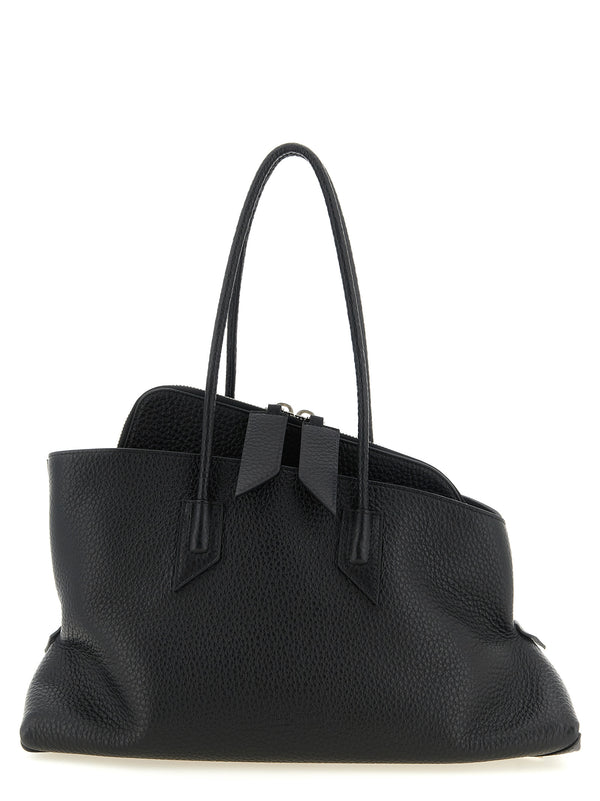 Black Bovine Leather Shoulder Bag