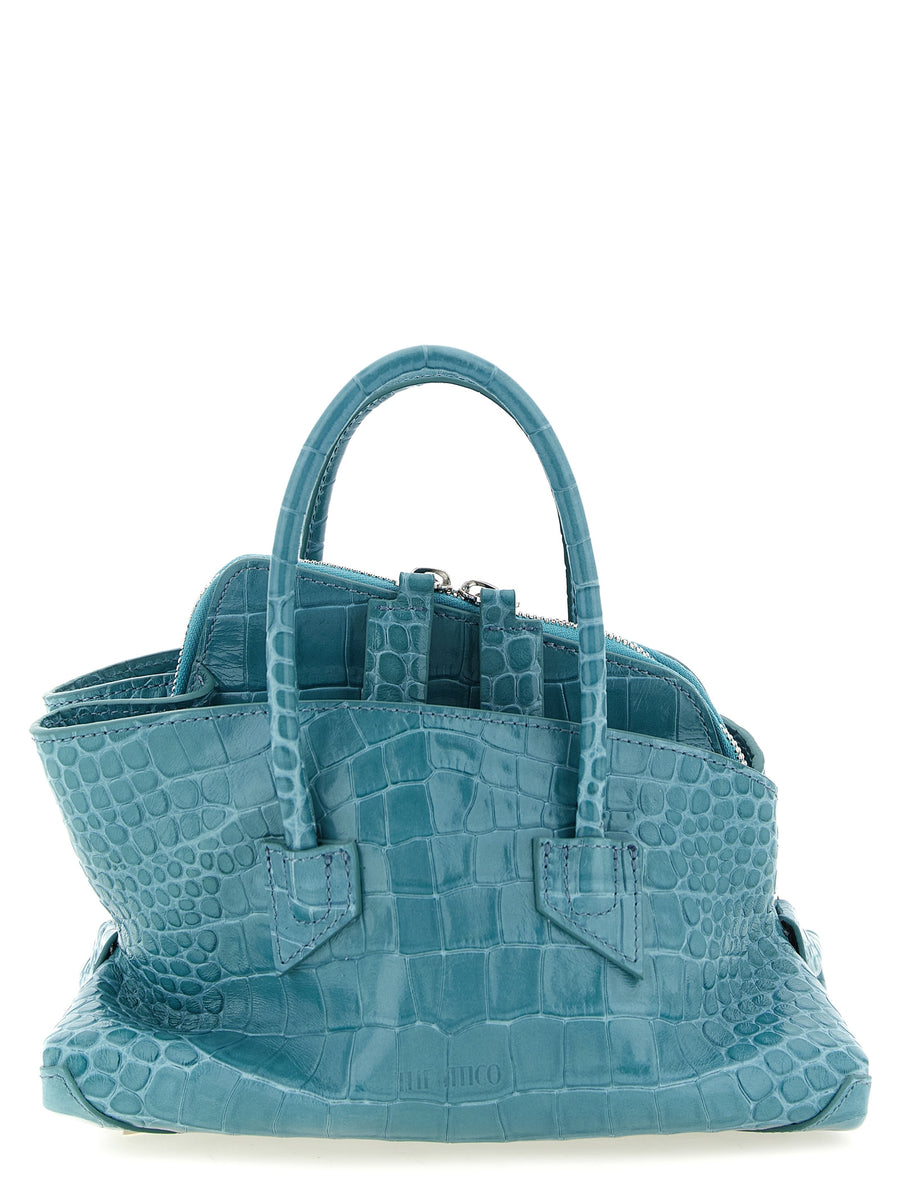 Blue Bovine Leather Handbag Bag