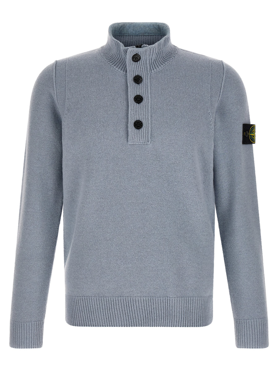 Blue Virgin Wool Cardigan Clothing