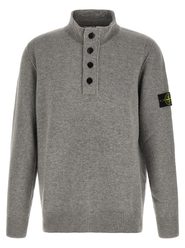Gray Virgin Wool Cardigan Clothing