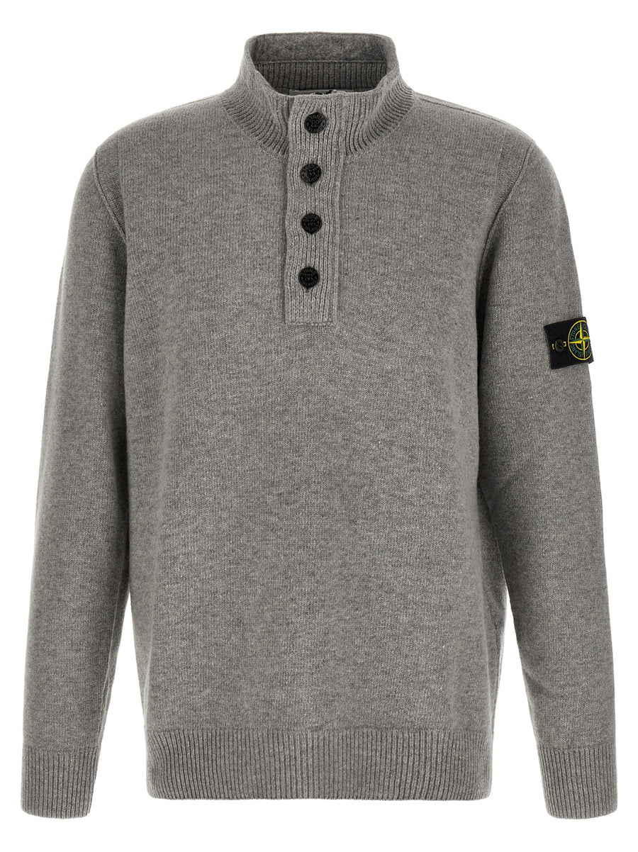 Gray Virgin Wool Cardigan Clothing