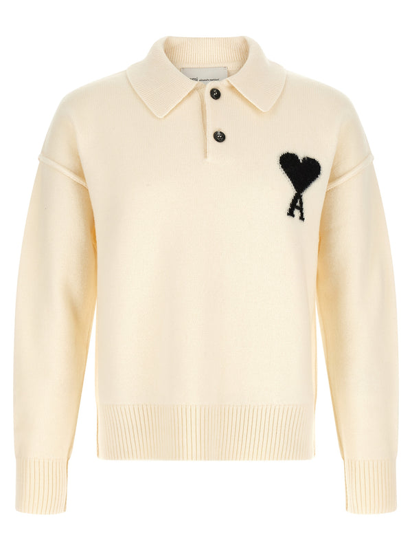 Bicolor Wool Polo Shirt
