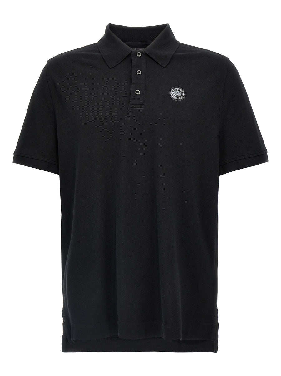 Black Cotton Polo Shirt
