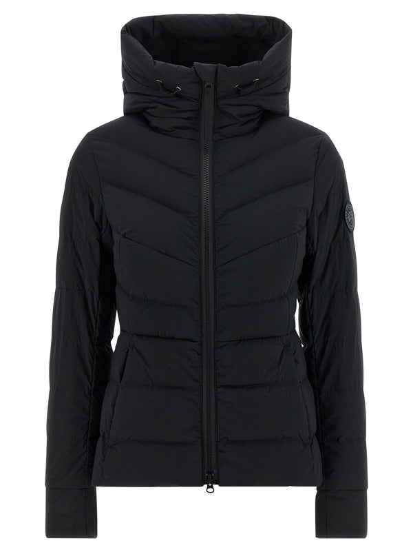 Black Polyamide Full-Length Jacket Clothing