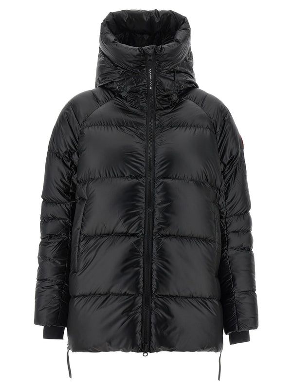 Black Polyamide Full-Length Jacket Clothing