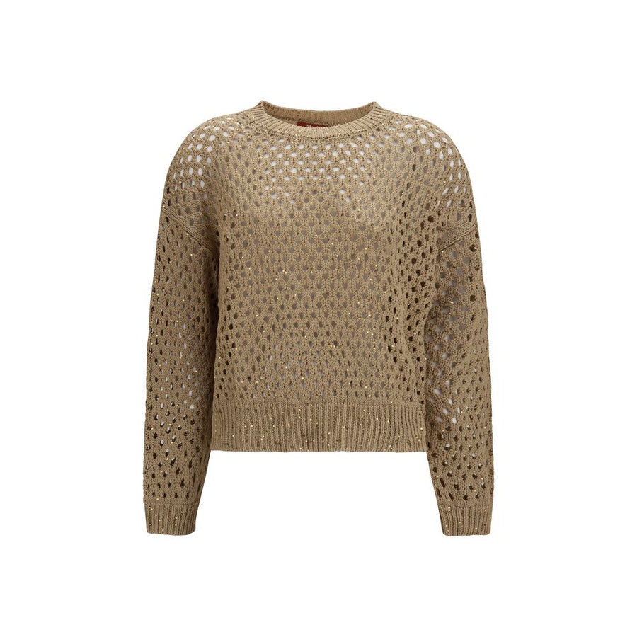 Beige Cotton Sweatshirt Clothing