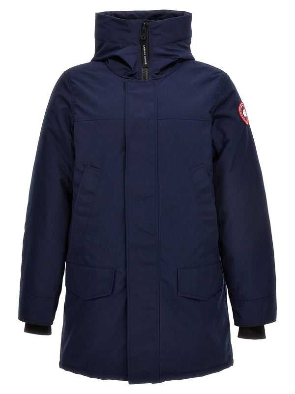Blue Polyester Parka Clothing