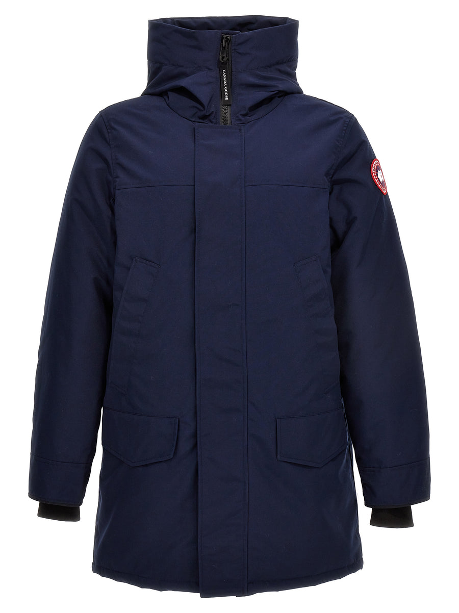 Blue Polyester Parka Clothing
