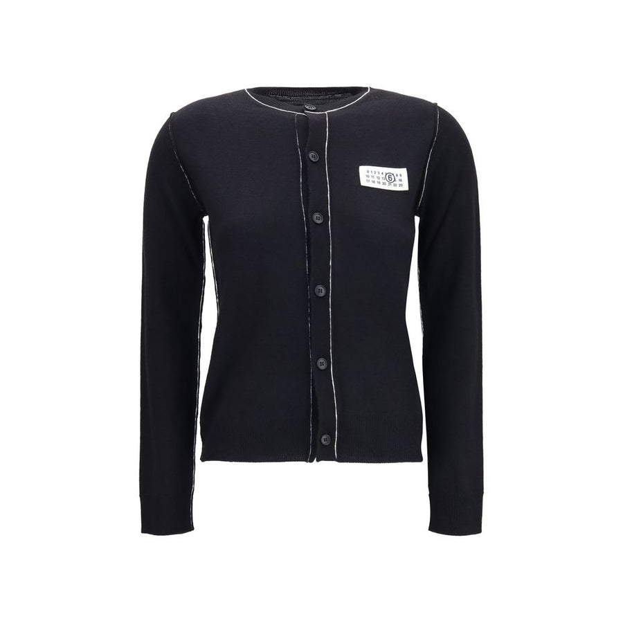 Black Wool Oves Aries Cardigan Clothing
