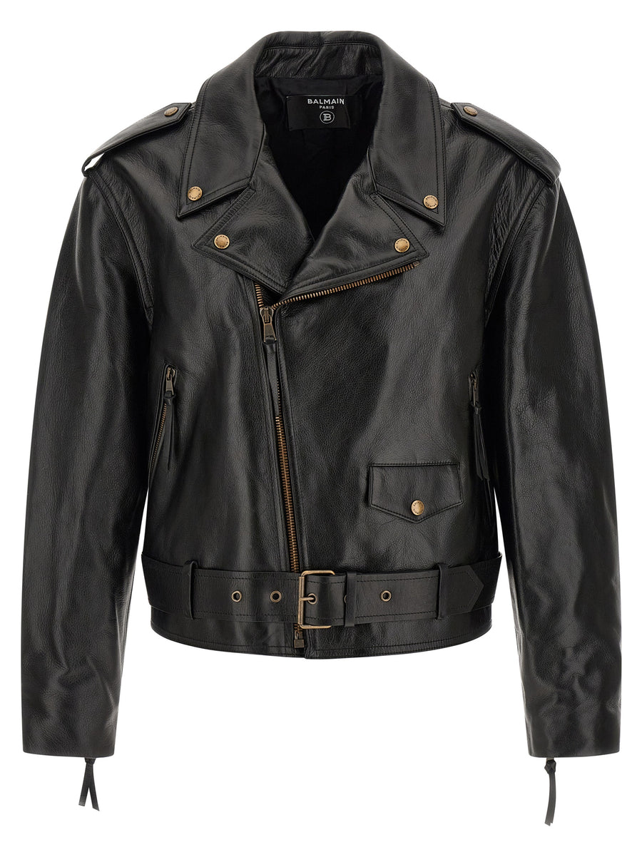 Black Calfskin Leather Jacket Clothing