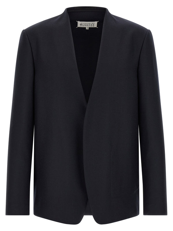 Blue Virgin Wool Blazer Clothing