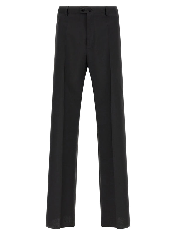 Black Virgin Wool Dress Pants