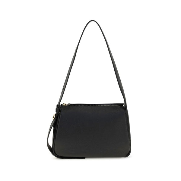 Black Calf Leather Bos Taurus Shoulder Bag