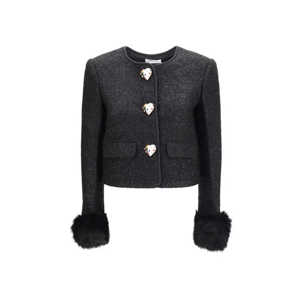 Black Polyester Jacket Clothing