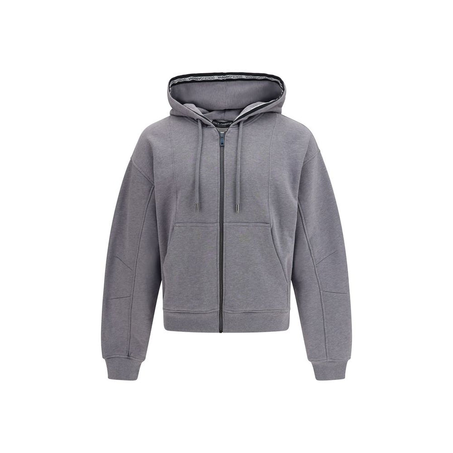Gray Cotton Sweatshirt Clothing