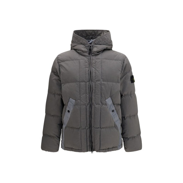 Bicolor Polyamide Full-Length Jacket Clothing