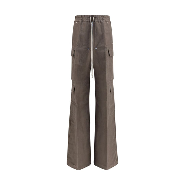Gray Ramie Cargo Pants