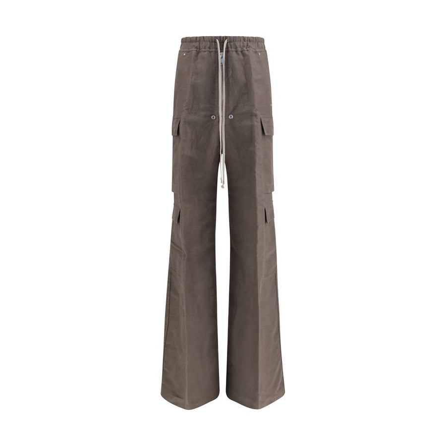 Gray Ramie Cargo Pants