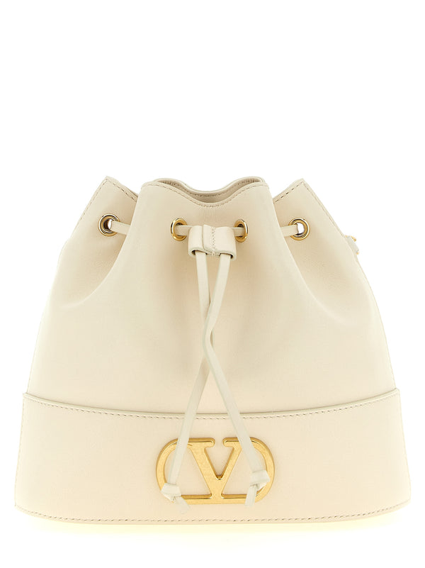 White Lamb Leather Crossbody Bag