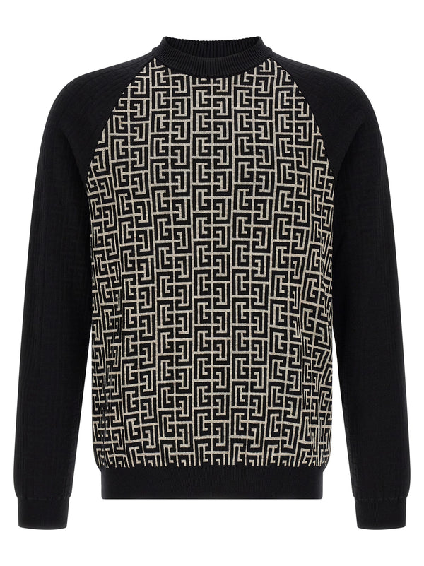 Bicolor Cotton Cardigan Clothing
