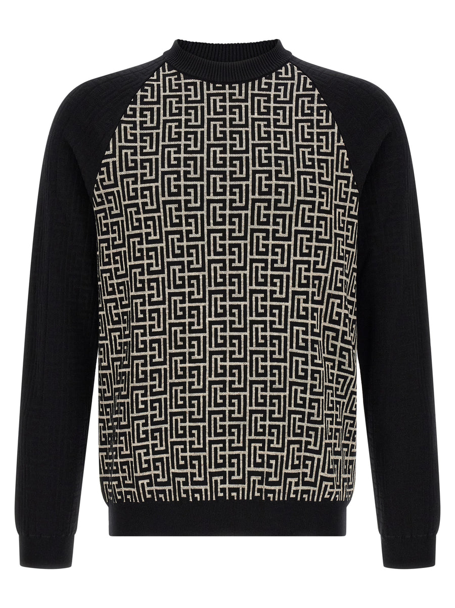 Bicolor Cotton Cardigan Clothing