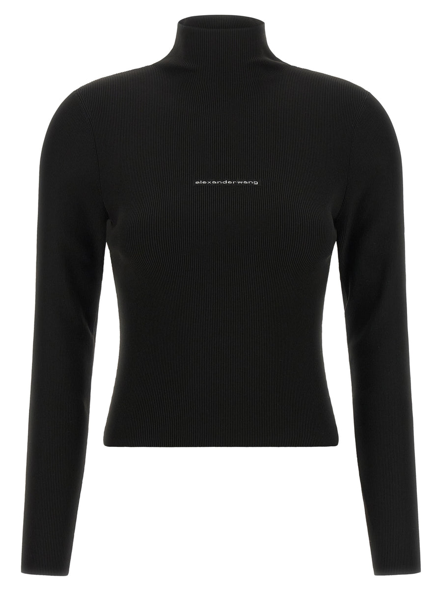 Black Polyamide Cardigan Clothing