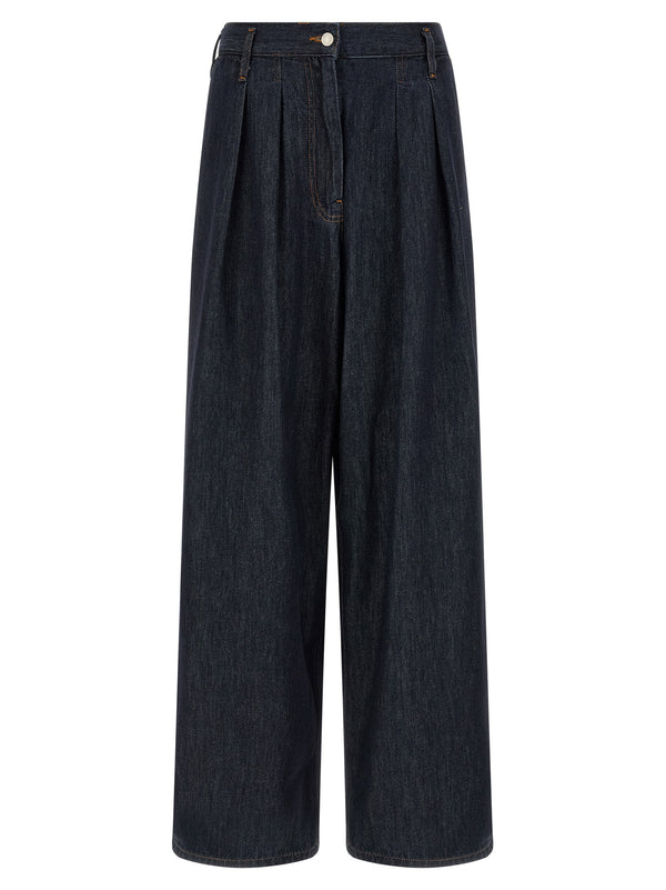 Blue Cotton Relaxed Fit Jeans Clothing