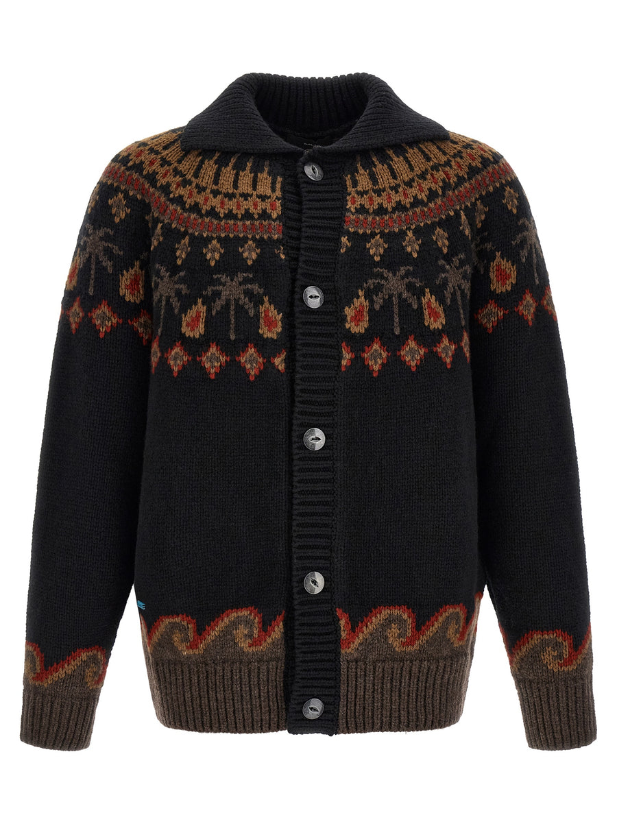 Black Wool Cardigan Clothing