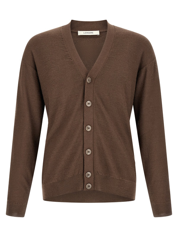 Brown Wool Cardigan Clothing