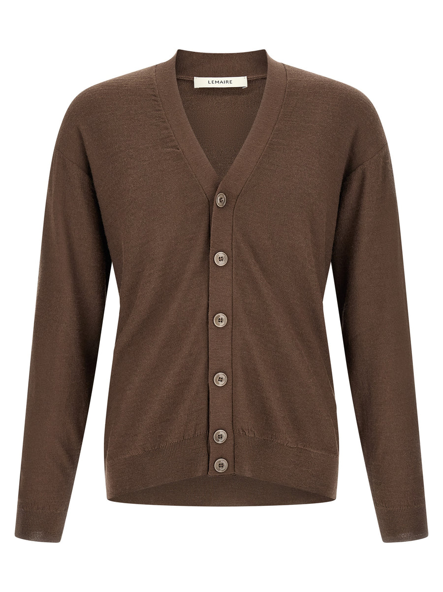 Brown Wool Cardigan Clothing