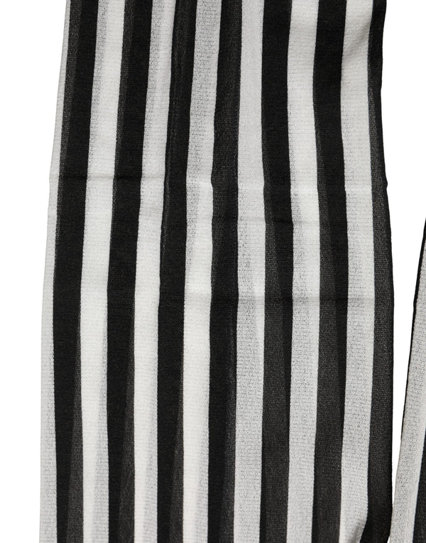 Black White Stripes Tights Stocking Pantyhose Socks Nylon Clothing