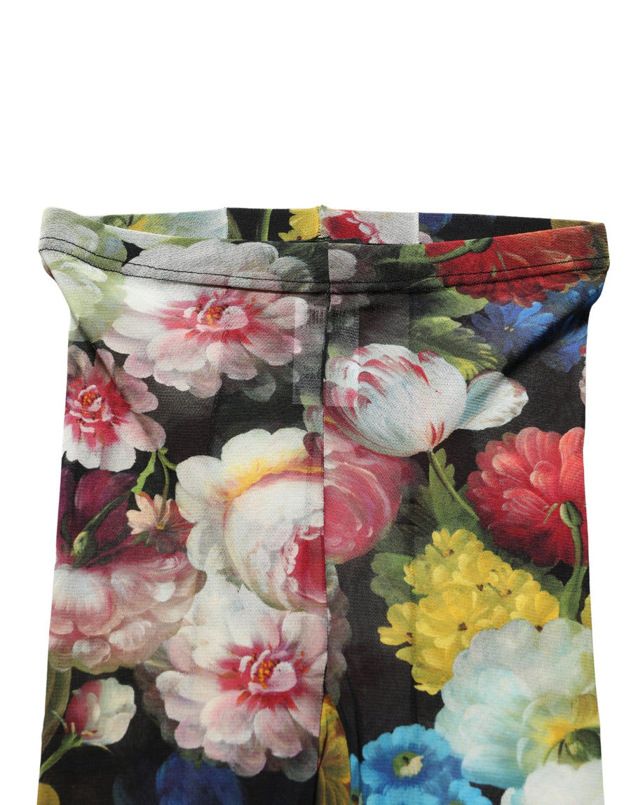 Black Floral Print Tights Sheer Stockings Socks Nylon Clothing