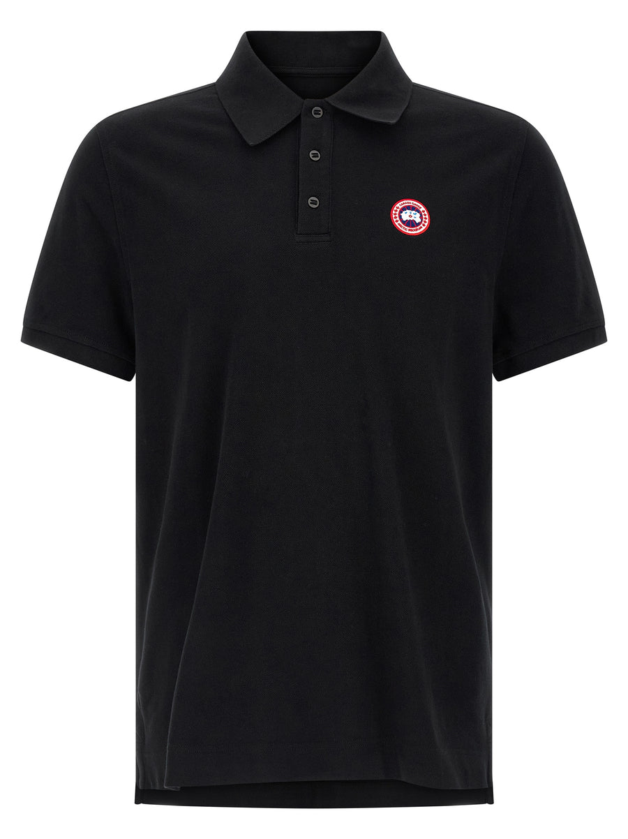 Black Cotton Polo Shirt