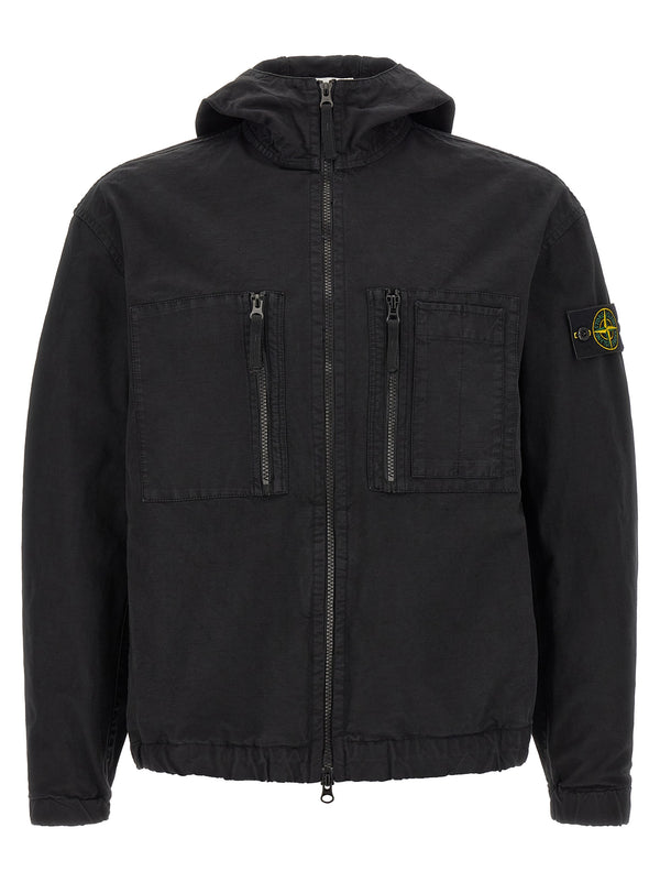 Black Cotton Shell Jacket Clothing