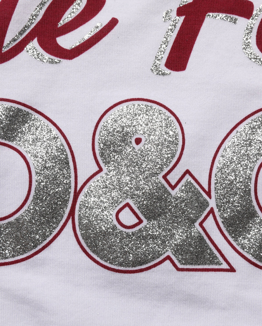 White Graphic Print Cotton Crew Neck T-Shirt