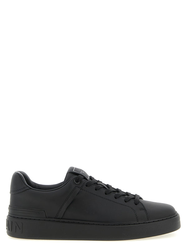 Black Calfskin Low Top Sneakers