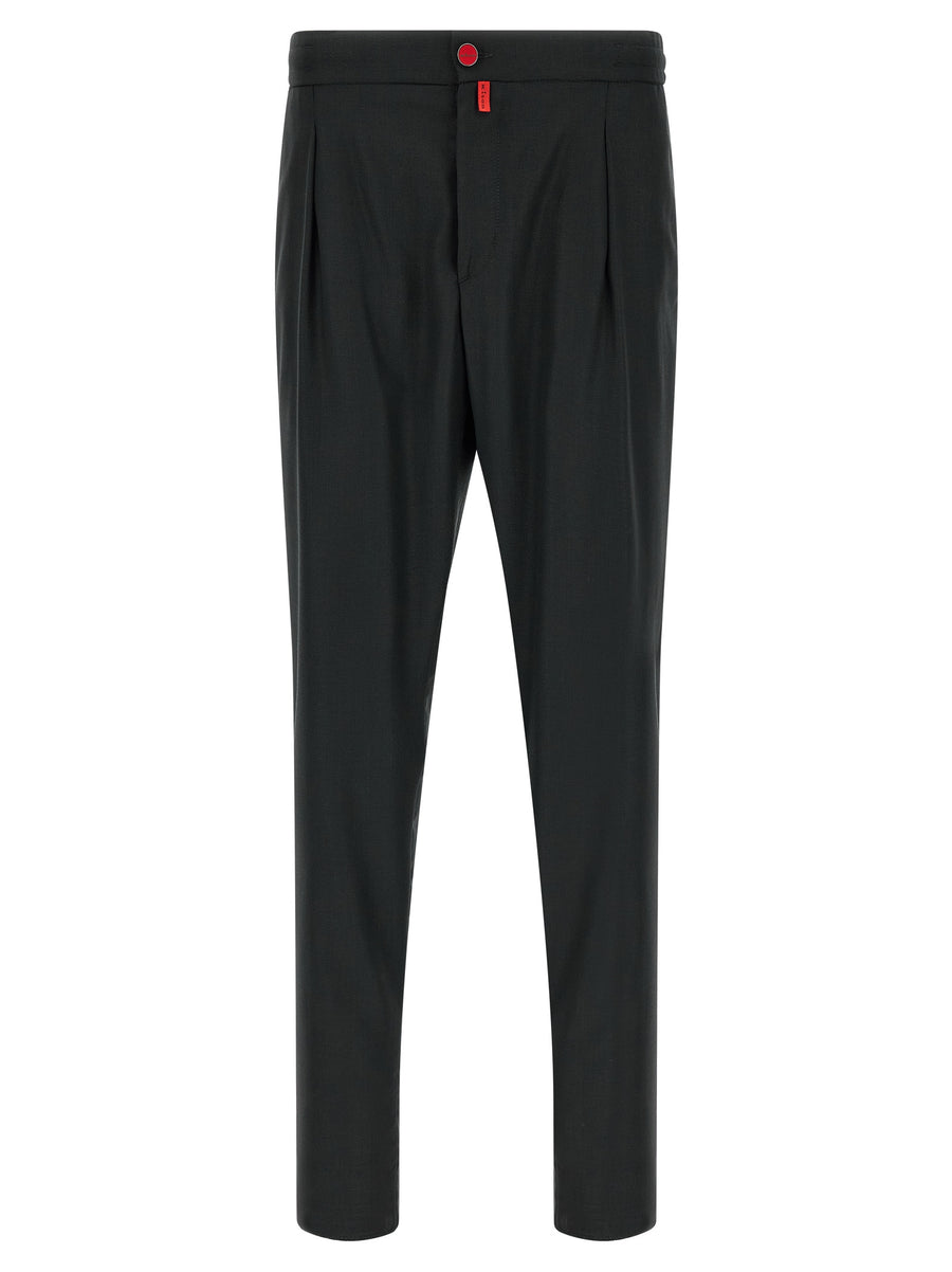 Gray Wool Casual Pants