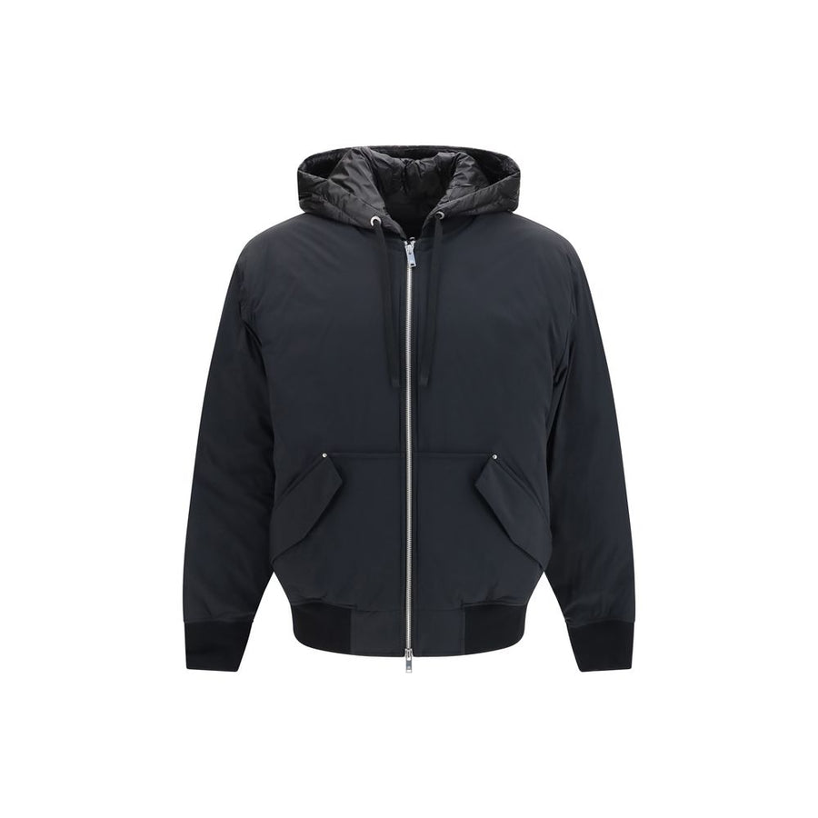 Black Nylon Full-Length Jacket Clothing