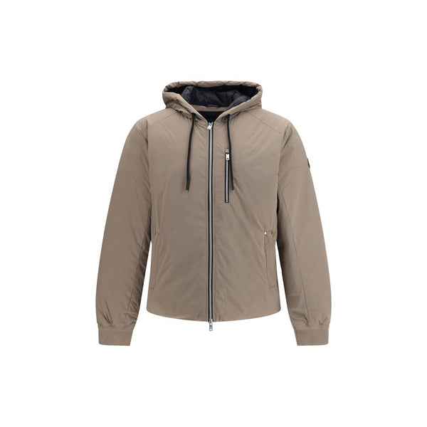 Beige Nylon Full-Length Jacket Clothing