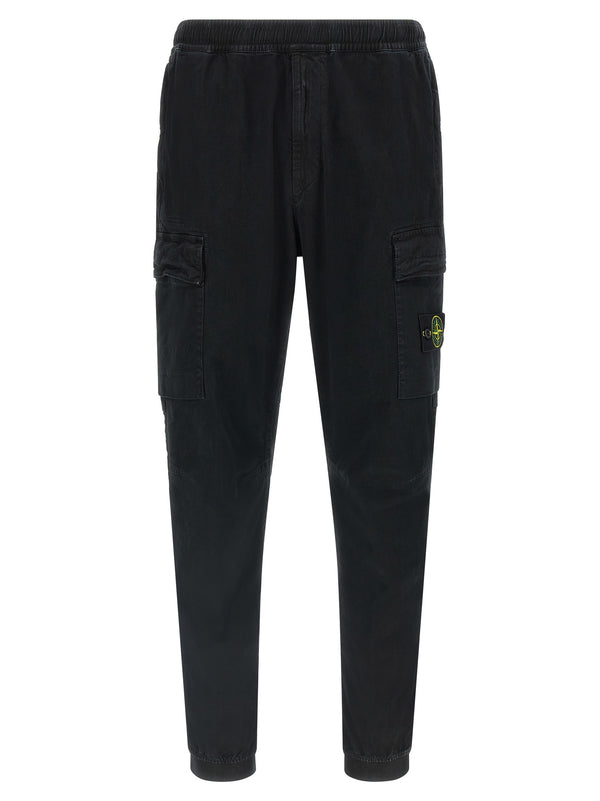 Black Cotton Cargo Pants