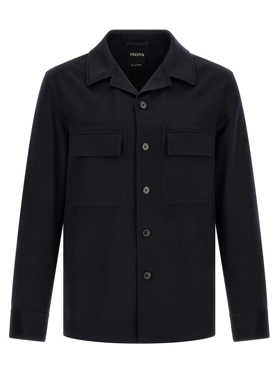 Blue Wool Blouse