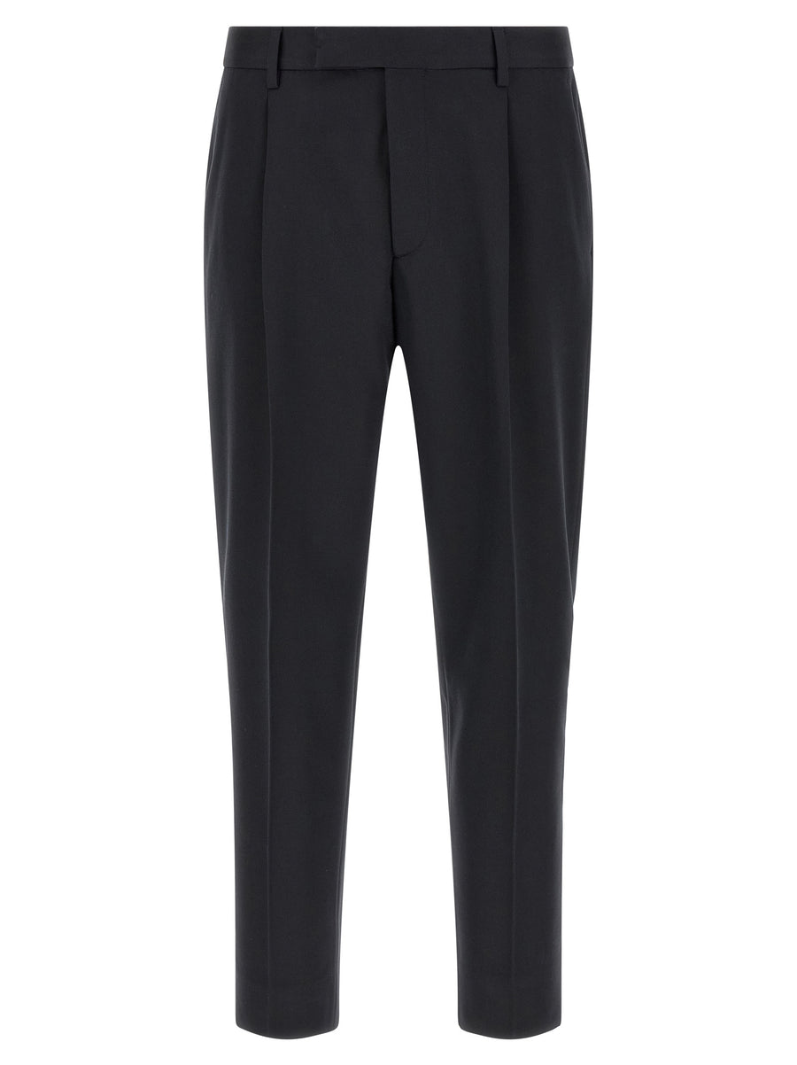 Blue Cotton Dress Pants