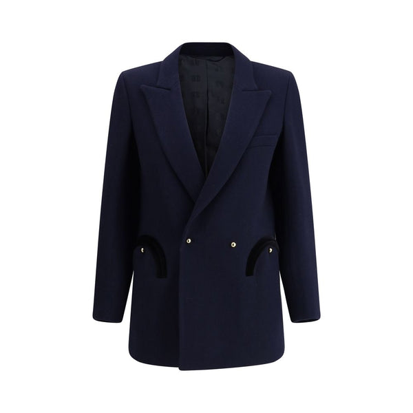 Blue Wool Oves Aries Blazer Clothing