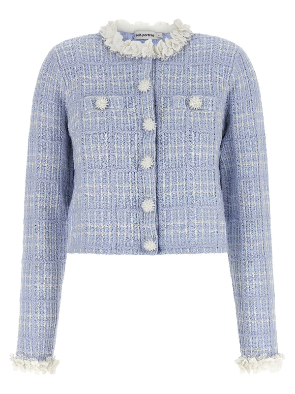Blue Cotton Full-Length Jacket Clothing