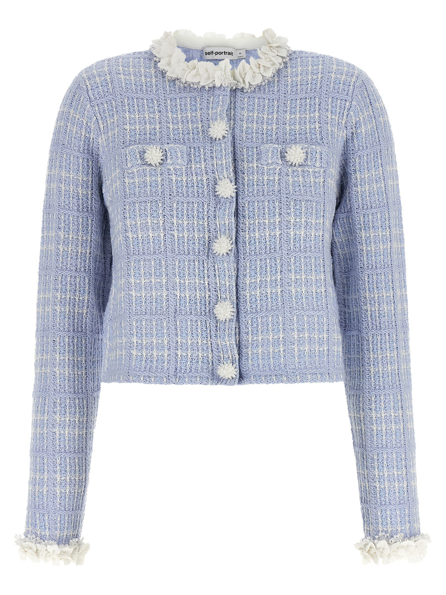 Blue Cotton Full-Length Jacket Clothing