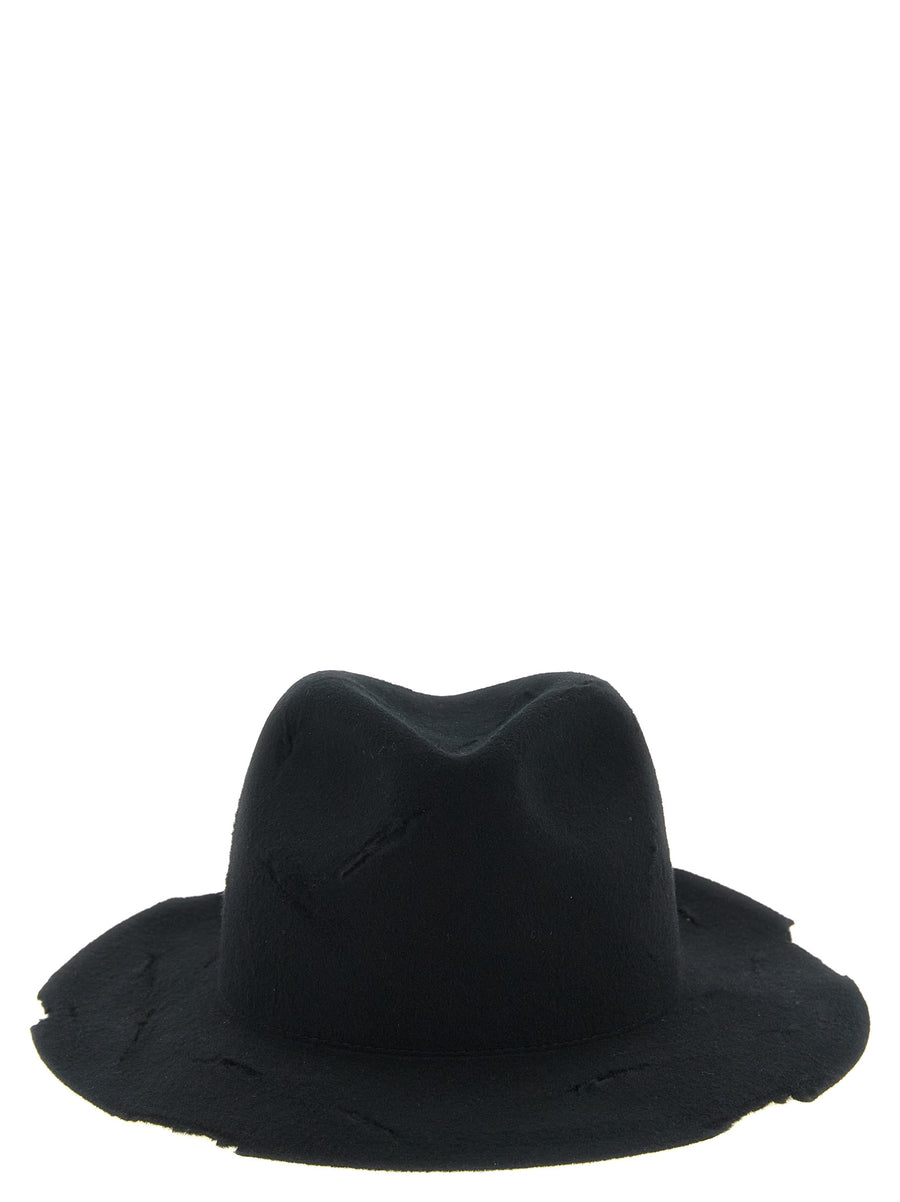 Black Wool Fedora Accessory