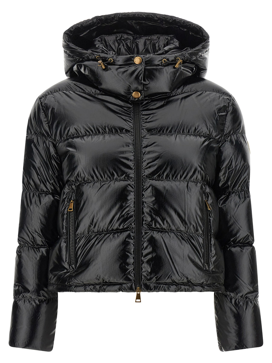 Black Polyamide Full-Length Jacket Clothing